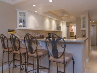 Breakfast bar seats four